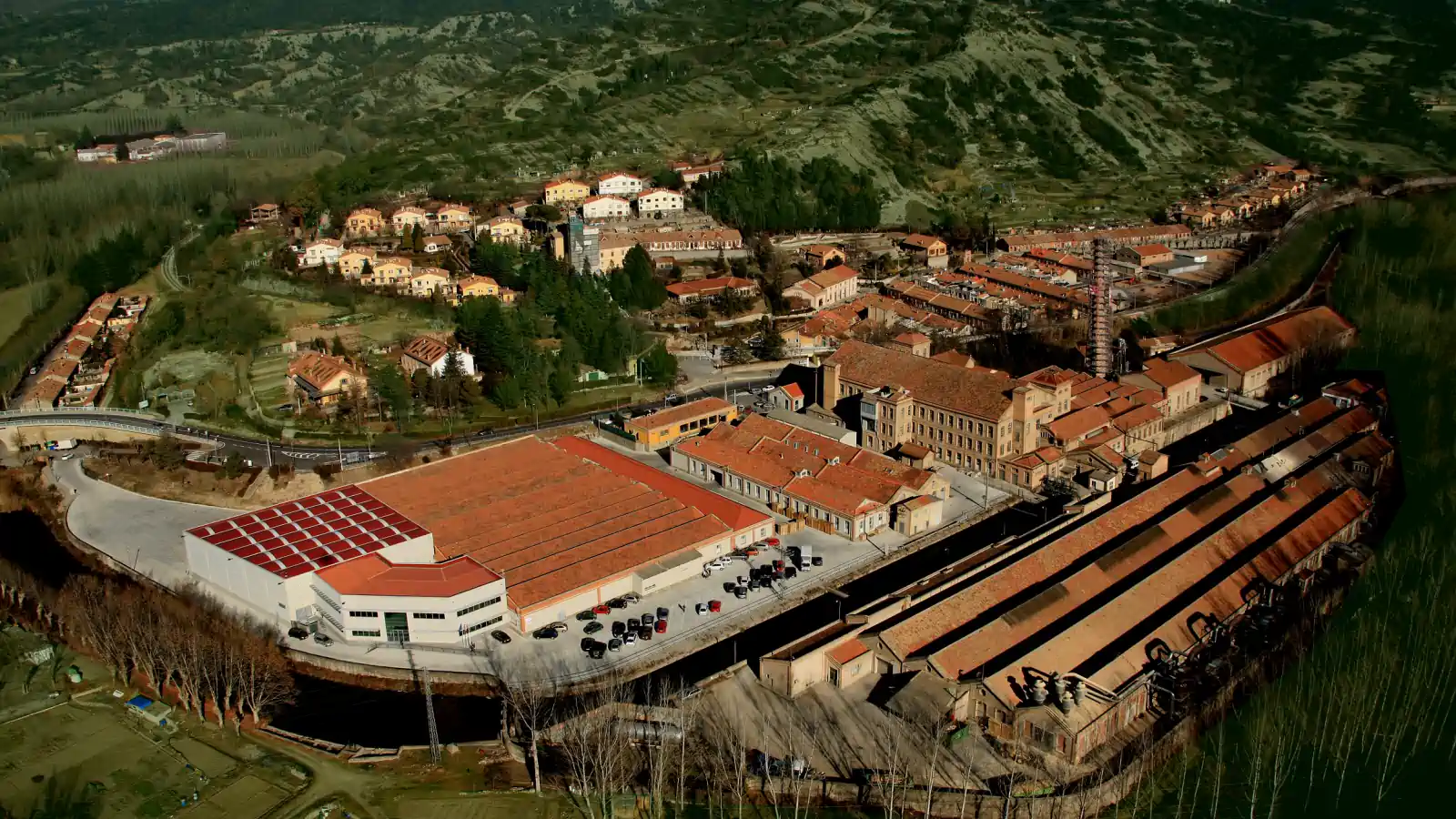 Drone shot of Quadpack factory